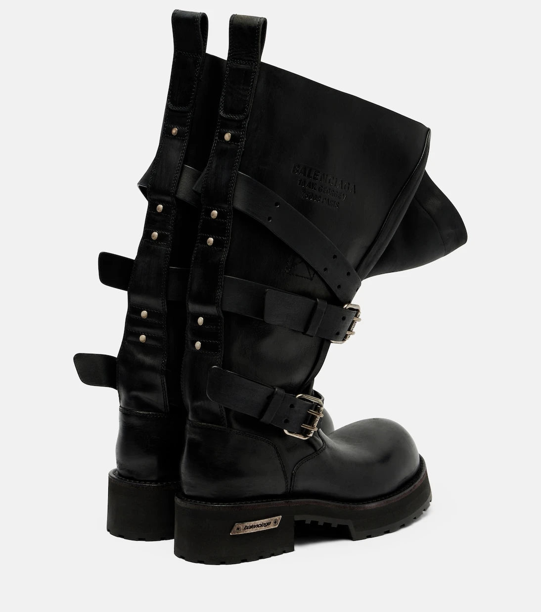 Balenciaga - Venom leather combat boots