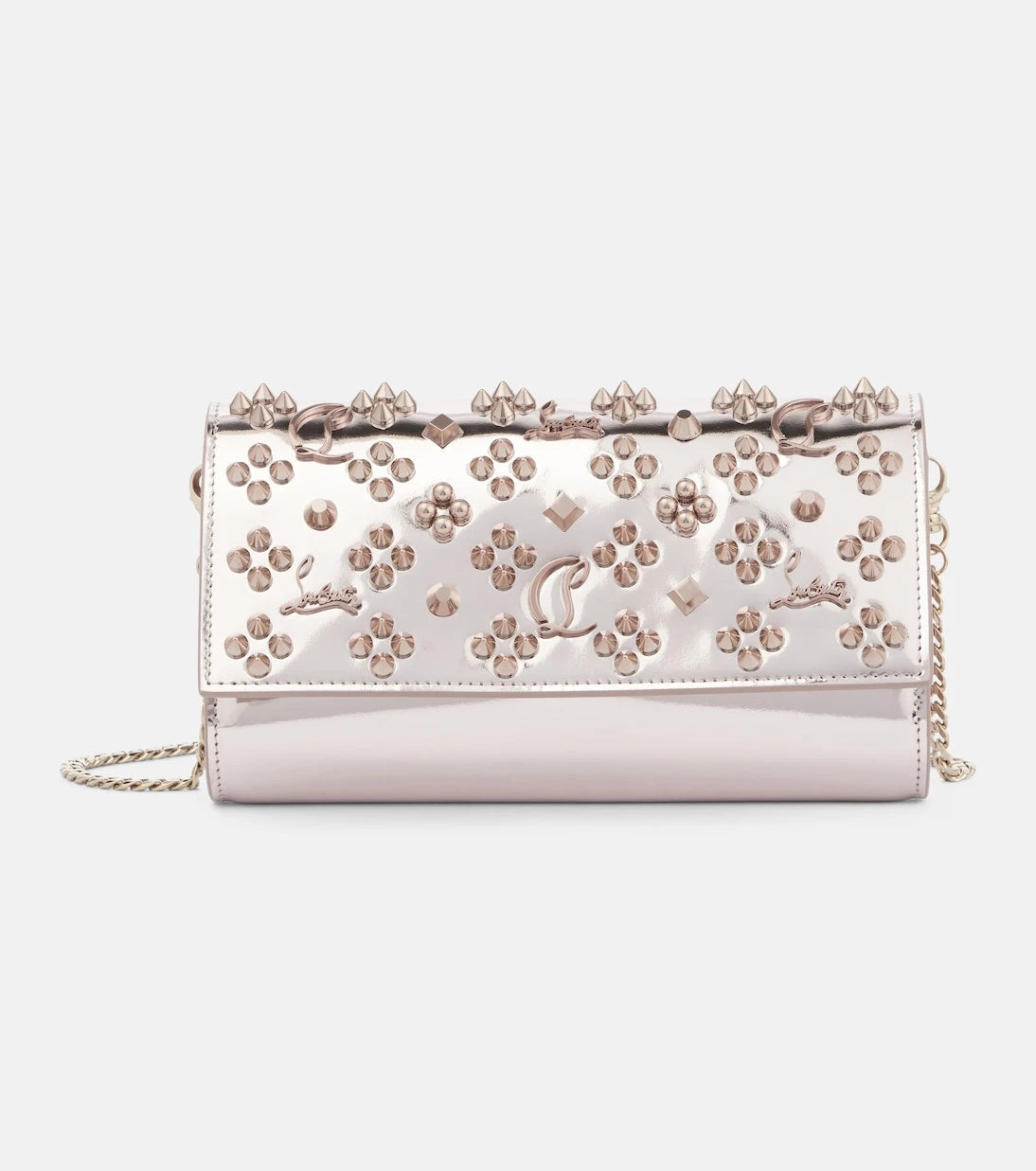 Christian Louboutin - Paloma embellished leather clutch