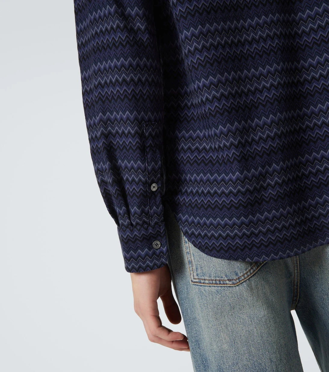 Missoni - قميص قطني بنقشة الزجزاج