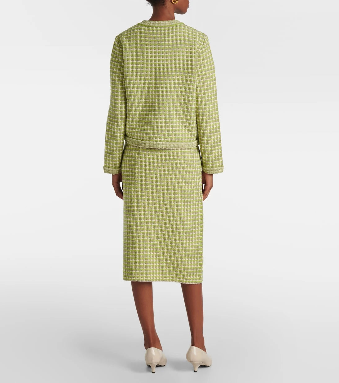 Tory Burch - Knitted checked jacket
