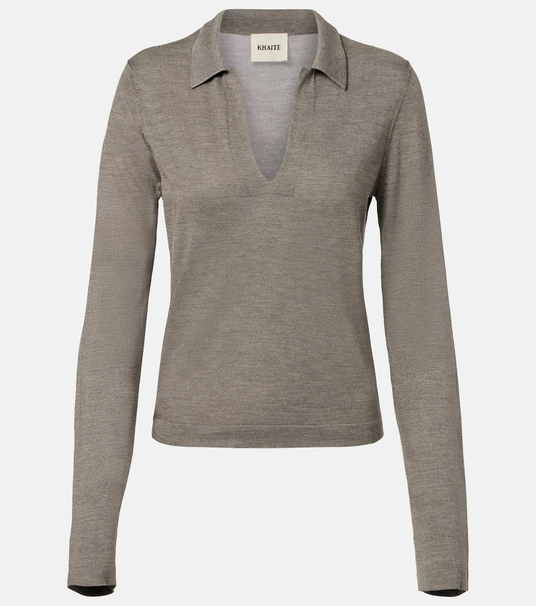 Khaite - Mikel silk polo sweater