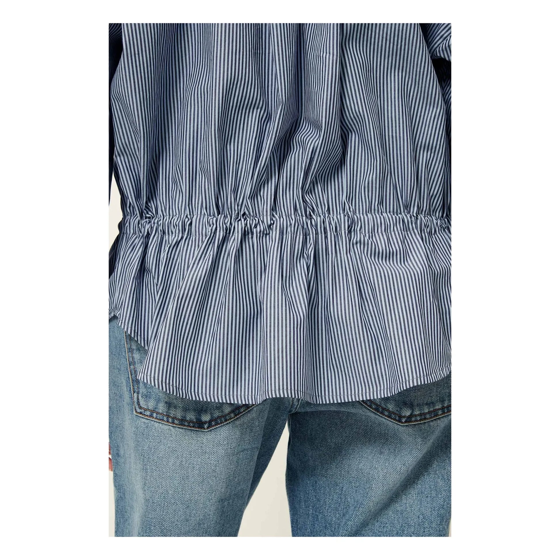 Sessùn - Santalin Cotton Stripes Blouse | Blue
