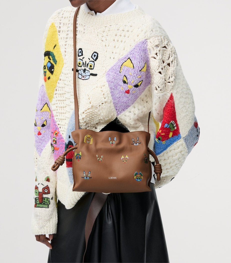 LOEWE x Louis Wain Mini Leather Flamenco Purse