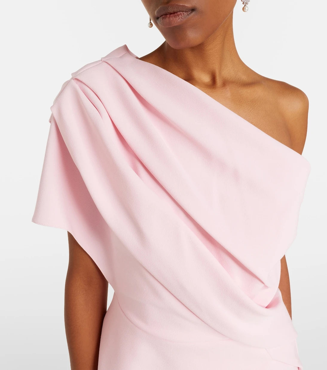 Safiyaa - Elyna draped one-shoulder crêpe gown