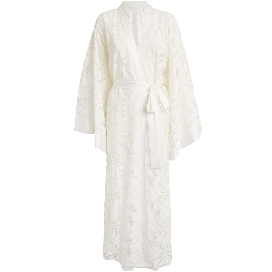 Bocan White Floral Bellis Robe