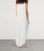 LOEWE White Silk Draped Mini Dress