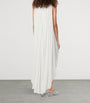 LOEWE White Silk Draped Mini Dress