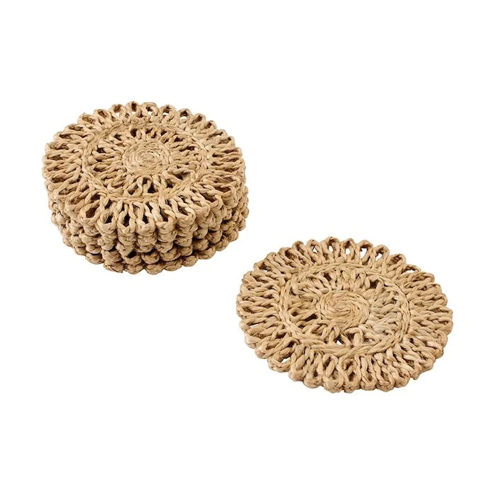 J-Line deniz otu bardak altlığı seti 12 x 12 x 0,5 cm