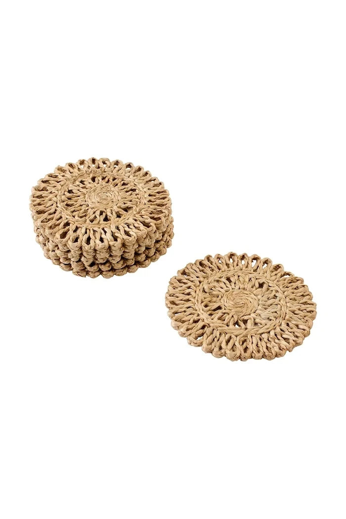 J-Line deniz otu bardak altlığı seti 12 x 12 x 0,5 cm