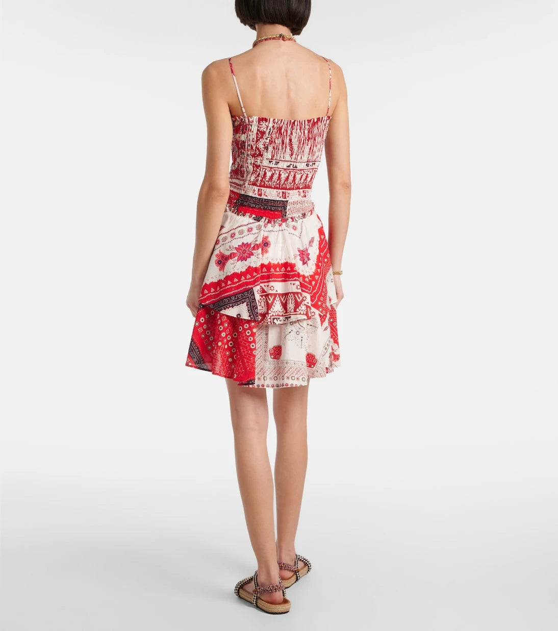 Marant Etoile - Anka shirred printed cotton minidress