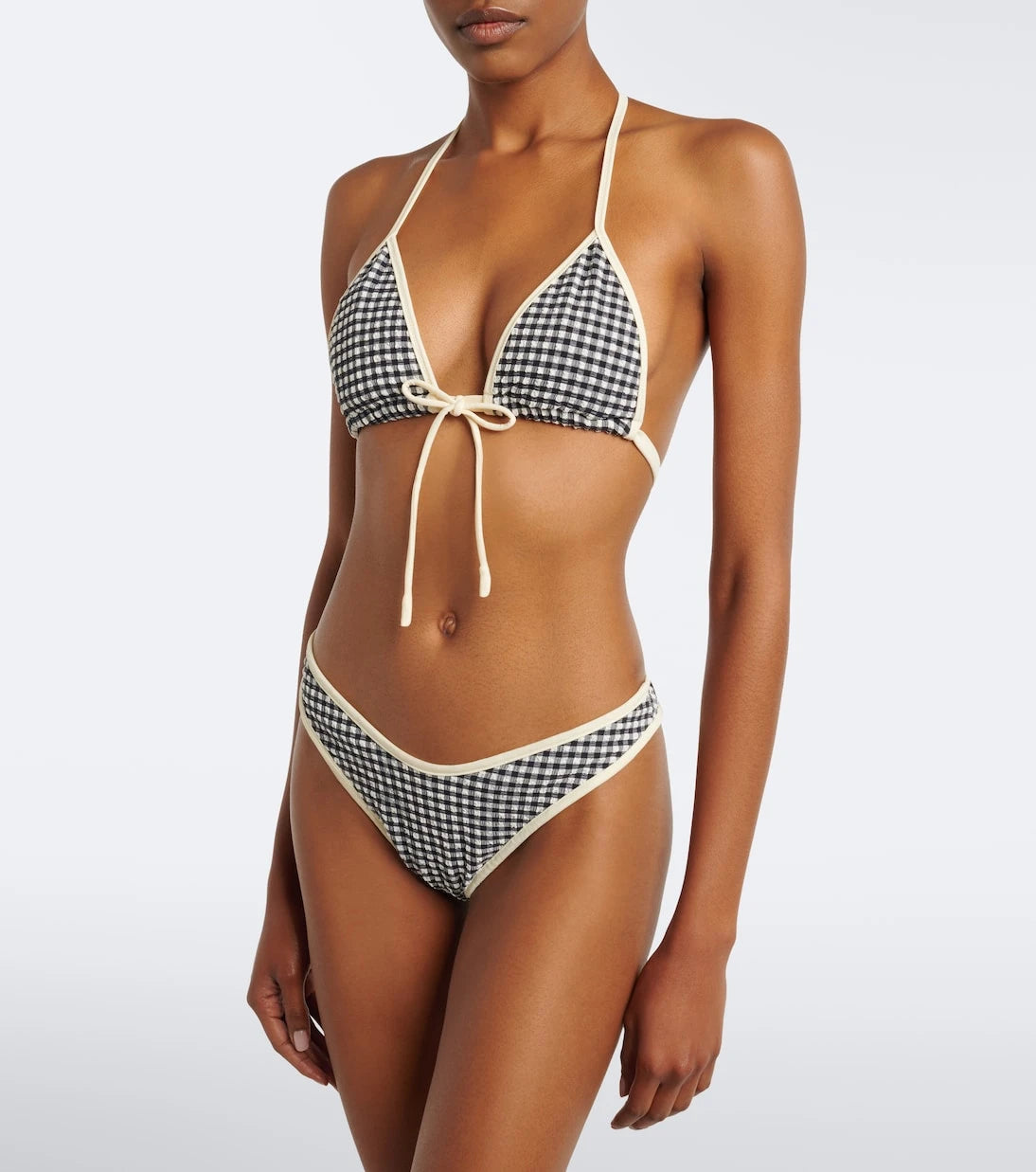 Montce - Lulu gingham seersucker bikini bottoms