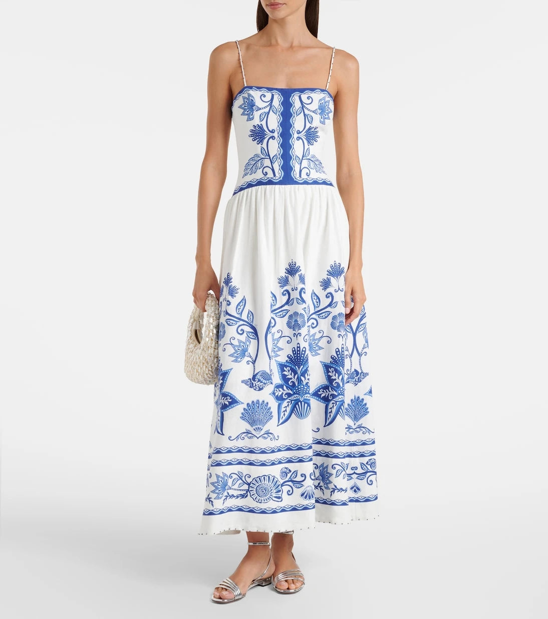 Farm Rio - Printed linen-blend maxi dress