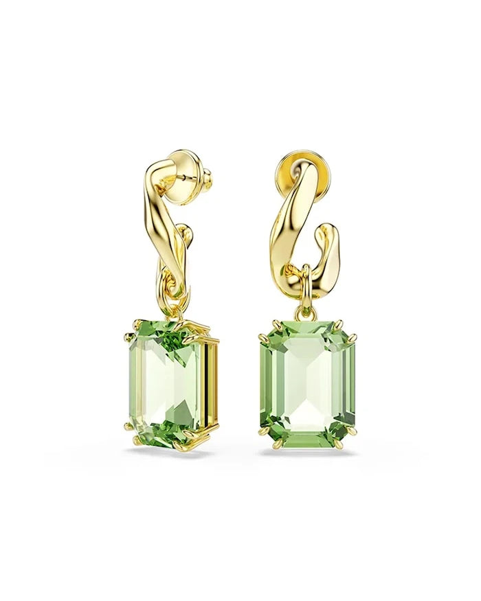 Swarovski kadın altın kaplama kristalli MILLENIA küpe