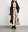 Eleventy Beige Silk Printed Maxi Dress