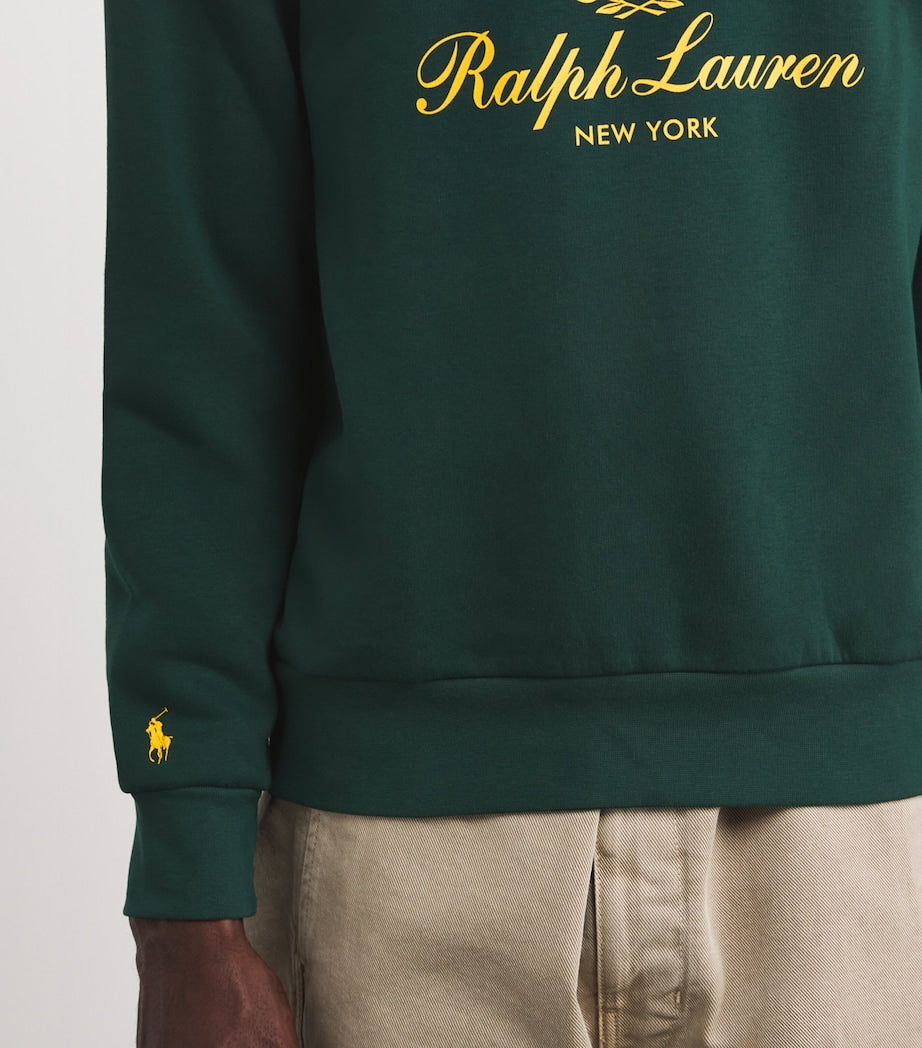 Polo Ralph Lauren Green Cotton-Blend Crescent Logo Sweatshirt