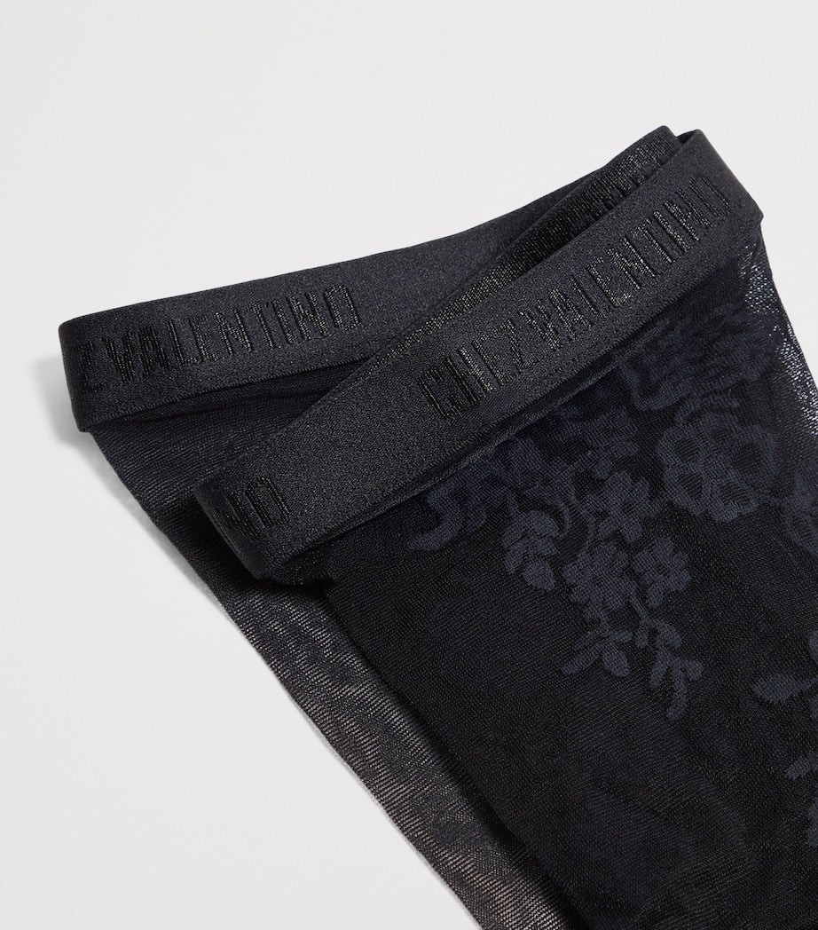 Valentino Black Chez Valentino Tights