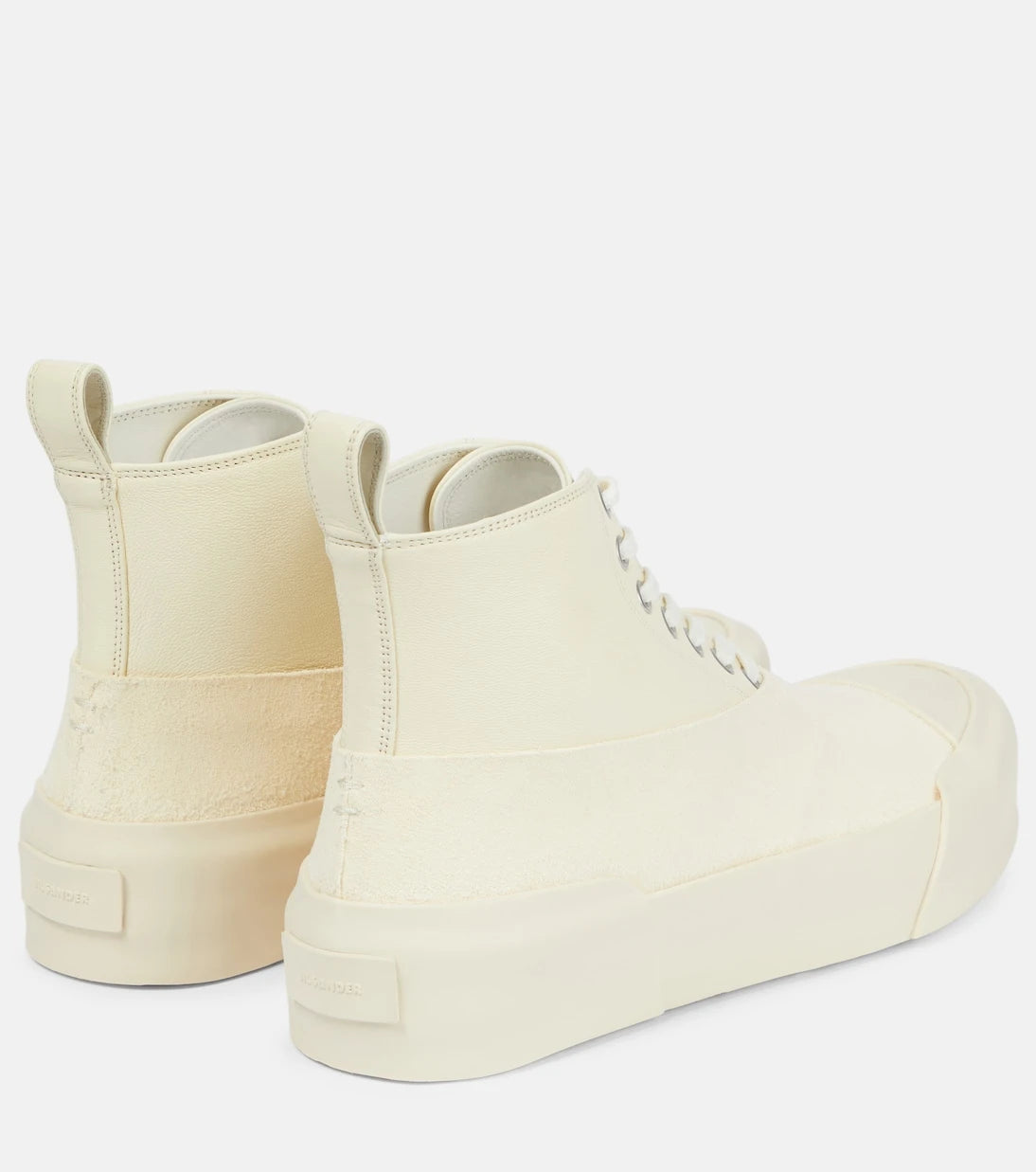 Jil Sander - Leather high-top sneakers