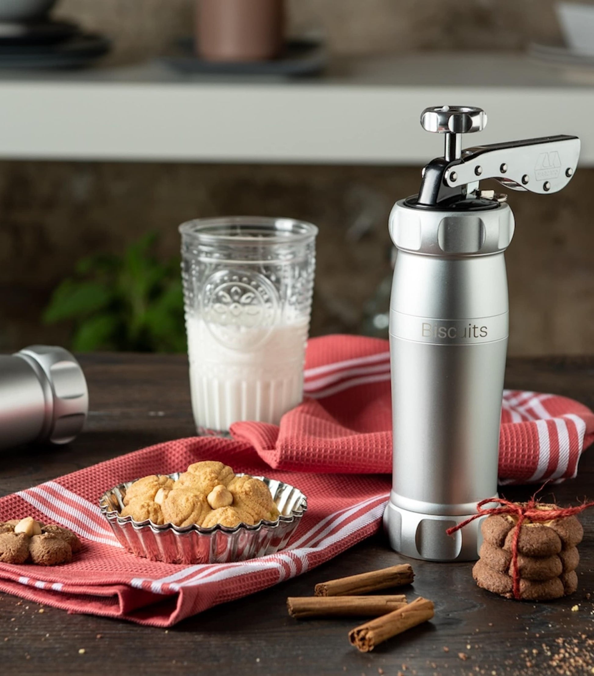 Aluminium Cookie Press and Dispenser Set