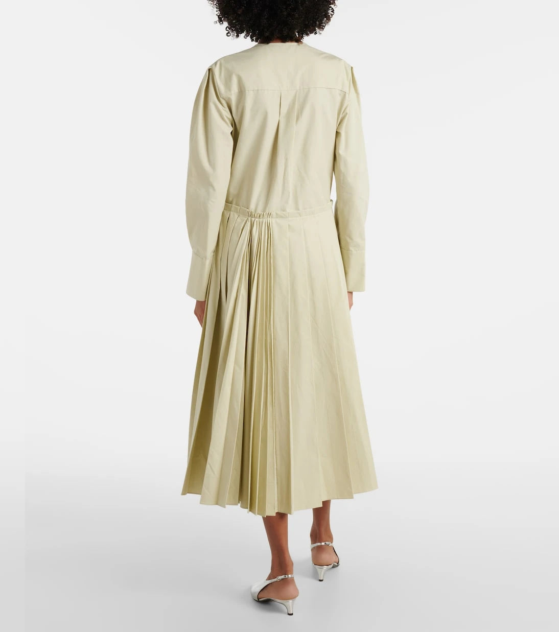 Jil Sander - Pleated cotton poplin midi dress