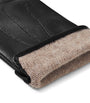 Aspinal Of London Black Women's Wool-Cashmere Lined Leather Gloves (Large)