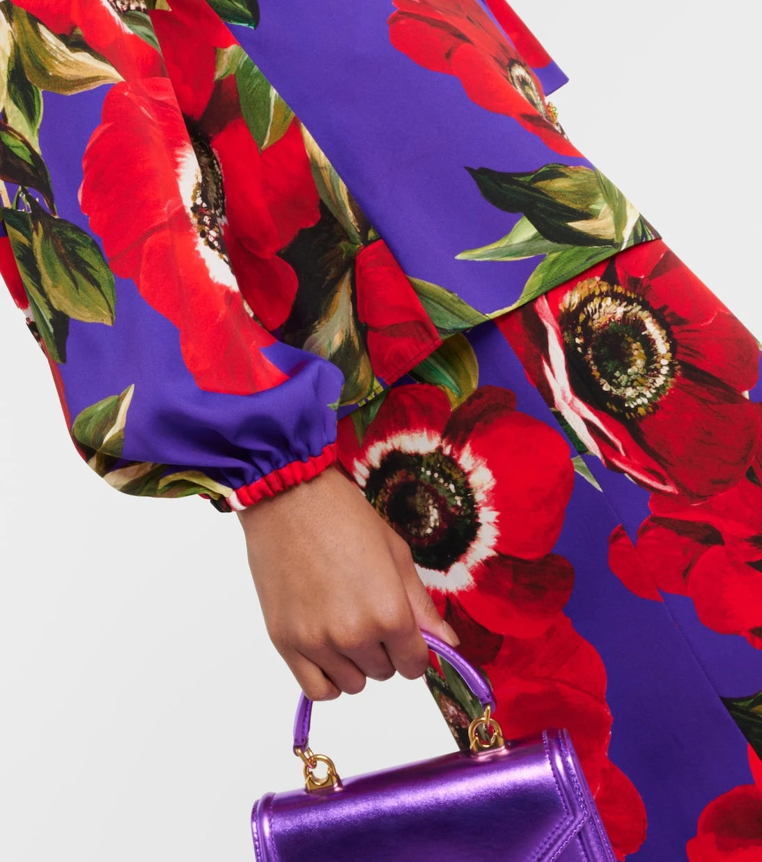 Dolce&Gabbana - Tie-neck floral silk-blend blouse