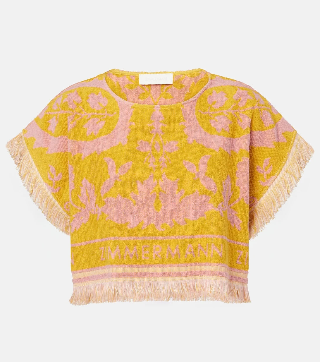 Zimmermann - Wylie fringed cotton terry crop top