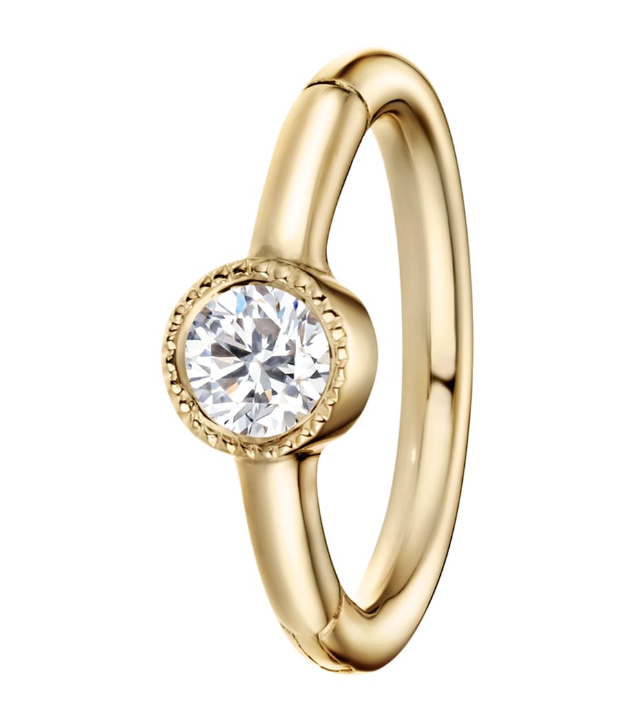 Maria Tash Scalloped Diamond Hoop Earring (6.5mm)