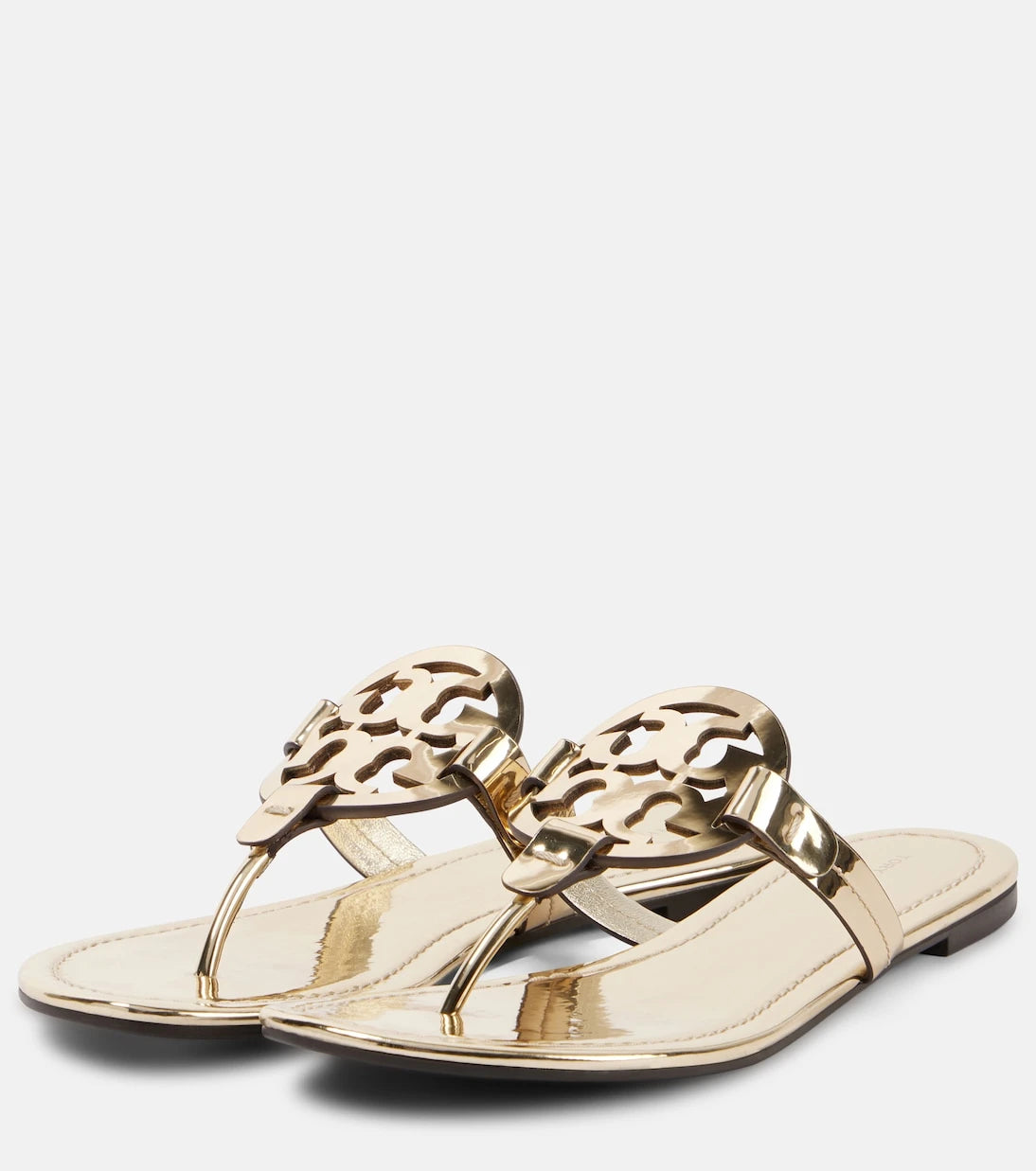 Tory Burch - Miller metallic leather thong sandals