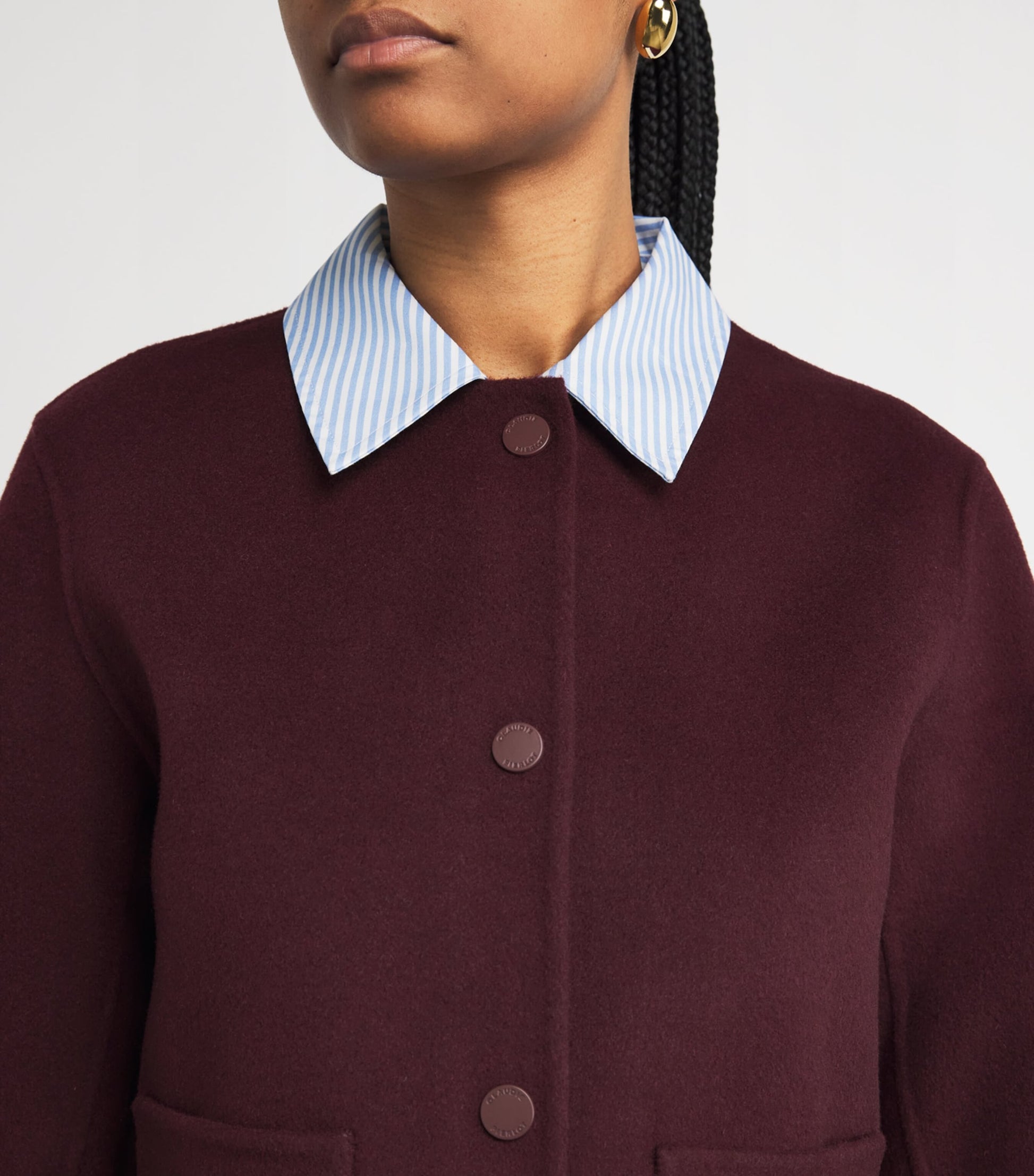 Claudie Pierlot Brown Wool Collared Jacket