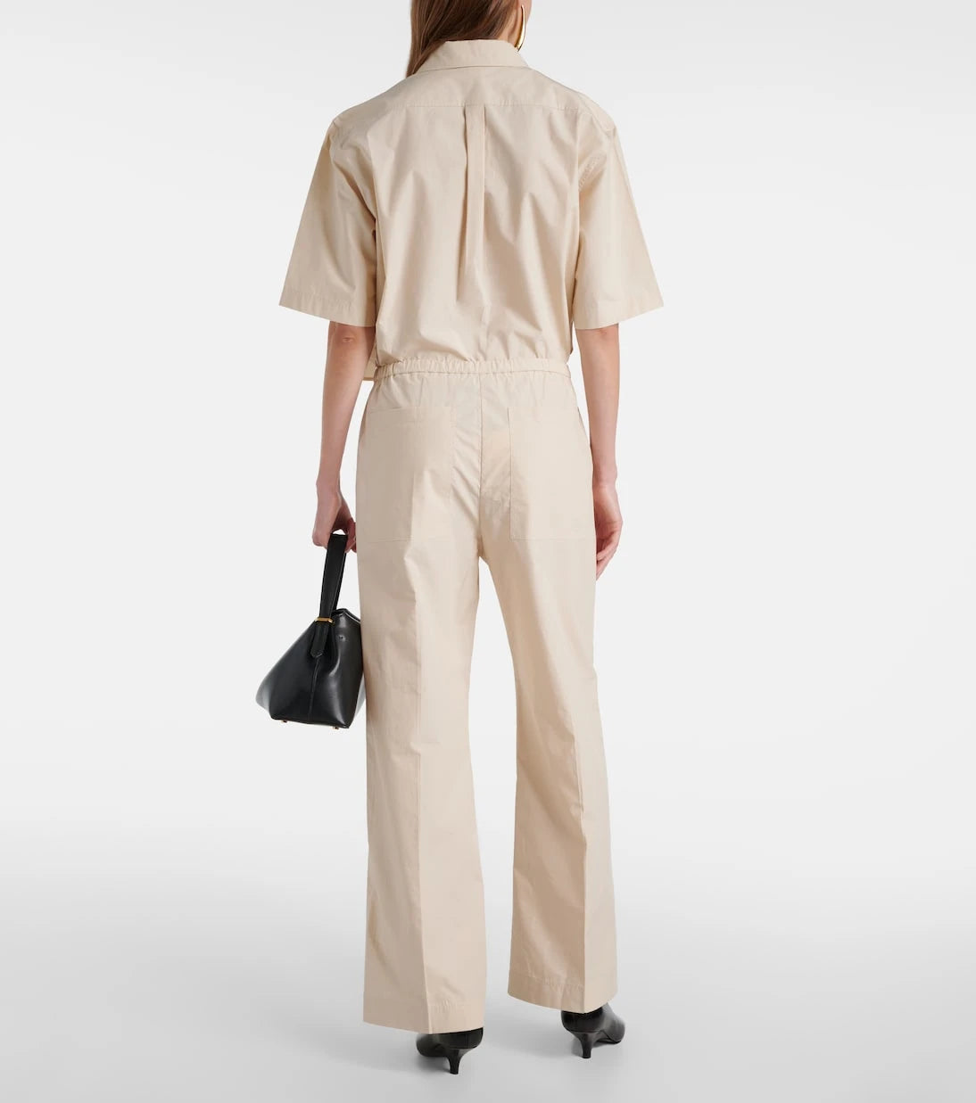 Toteme - High-rise cotton wide-leg pants