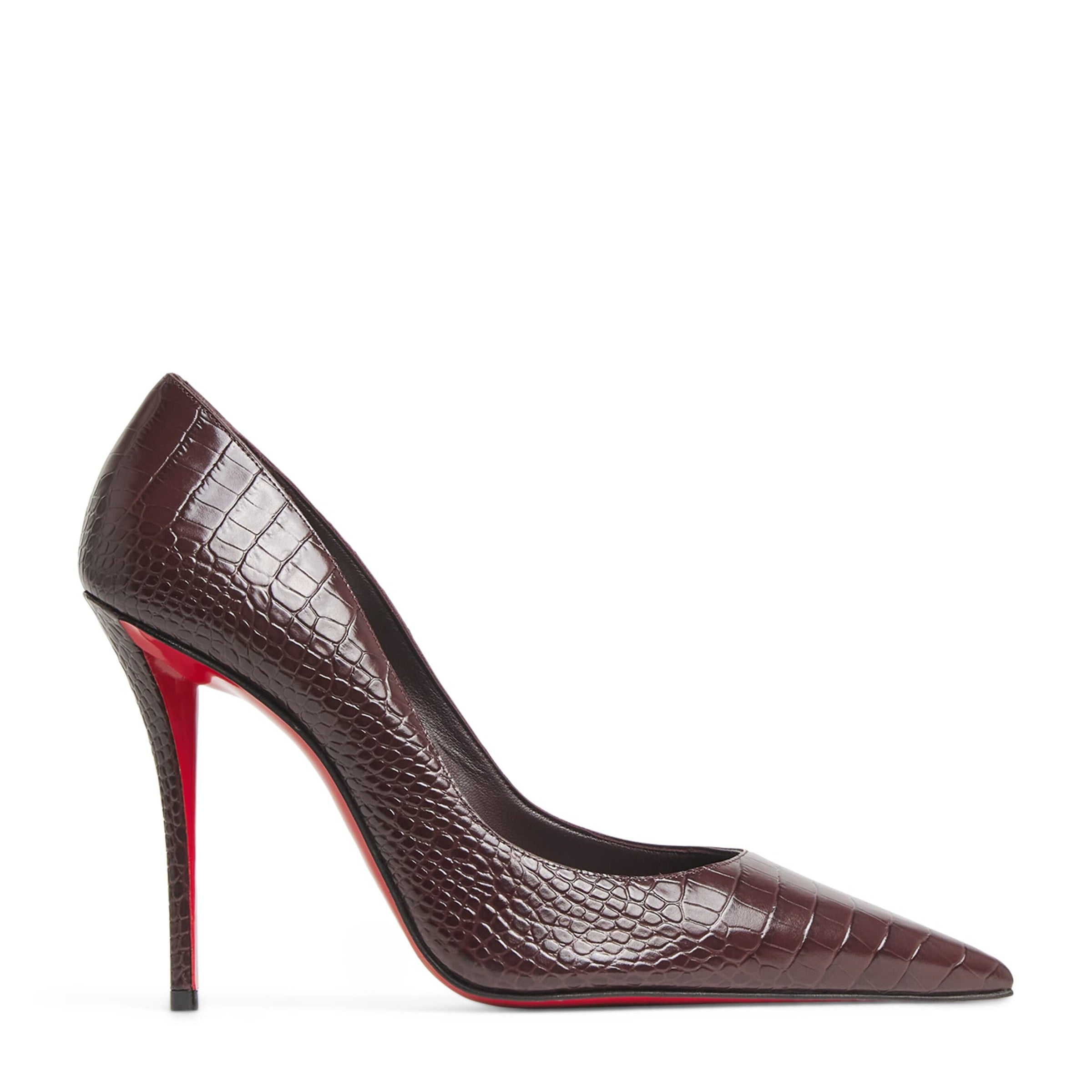 Christian Louboutin Red Miss Z Alligator-Embossed Leather Pumps 100