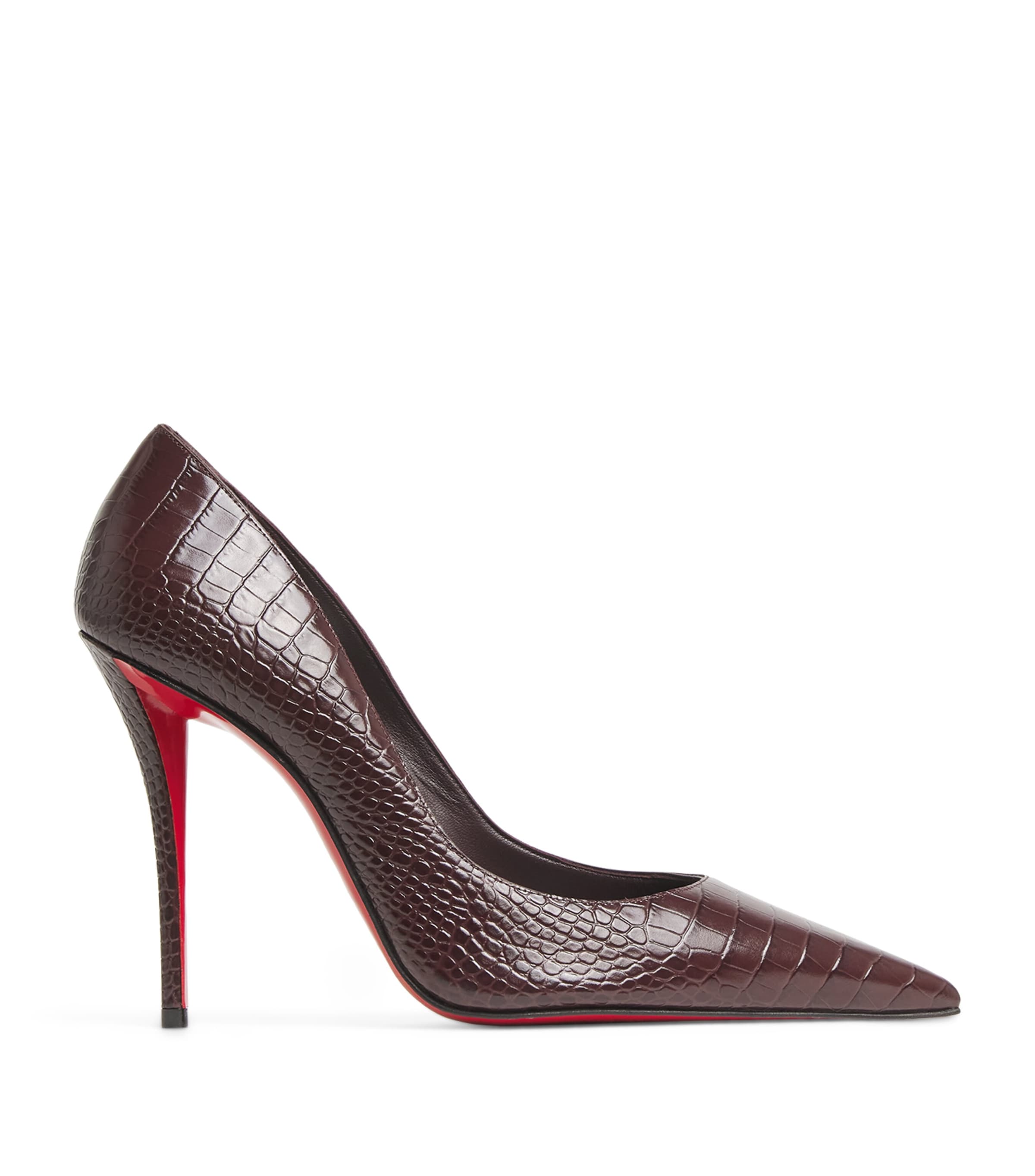 Christian Louboutin Red Miss Z Alligator-Embossed Leather Pumps 100