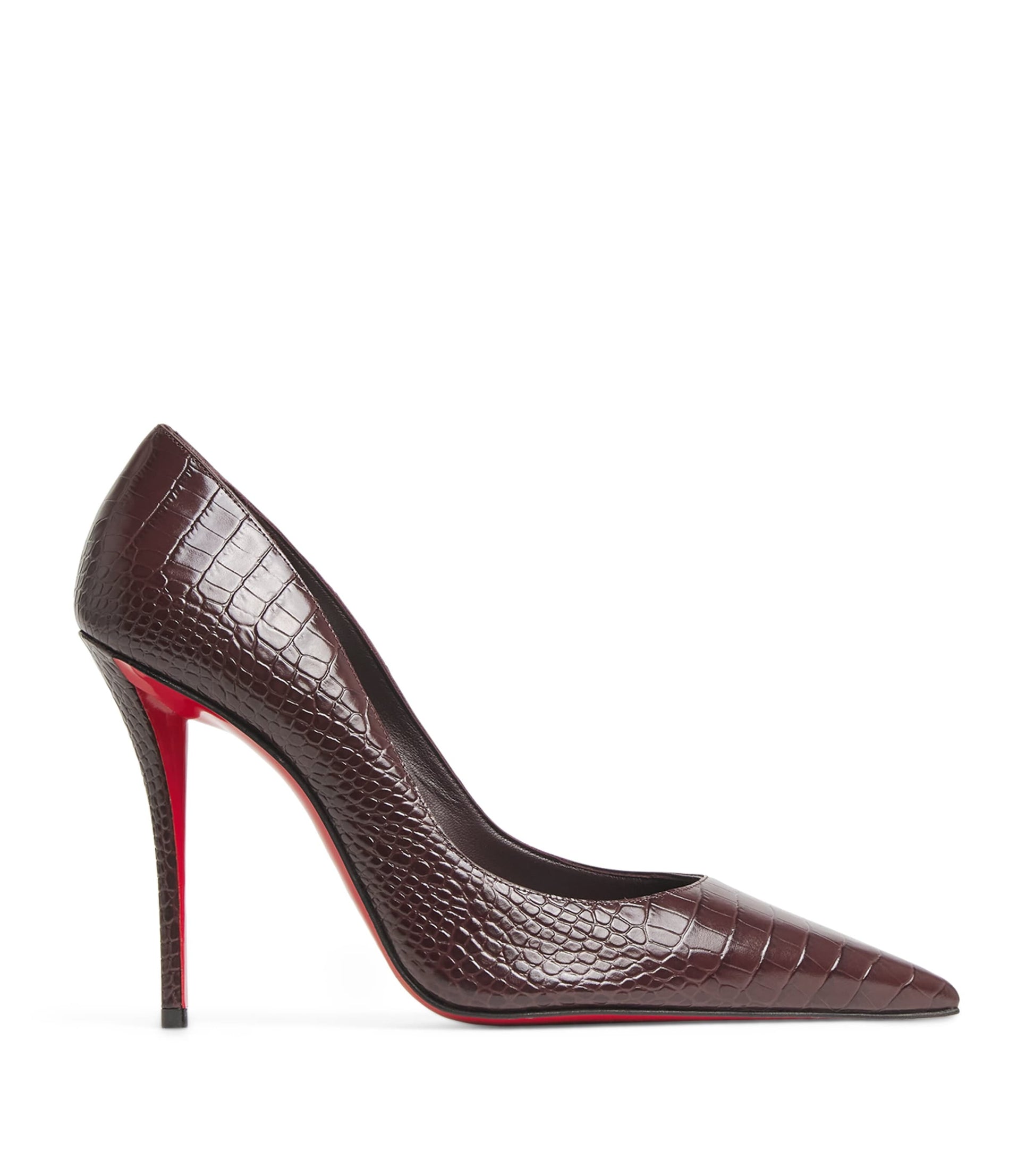Christian Louboutin Red Miss Z Alligator-Embossed Leather Pumps 100