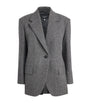 Grey Virgin Wool Tweed Blazer