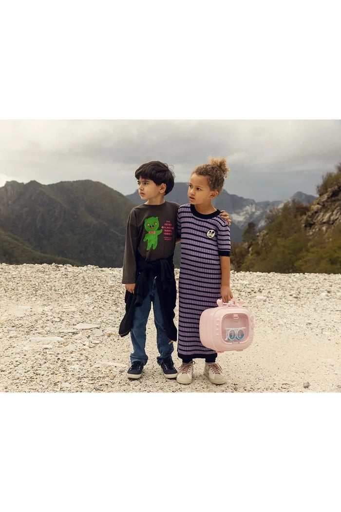 Mini Rodini Alien travel agency Uzun Kollu Çocuk Bluzu