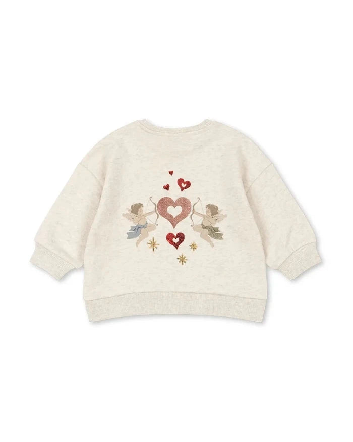 Çocuk pamuklu sweatshirt Konges Sløjd LOUPY LOU SWEAT SHIRT OCS
