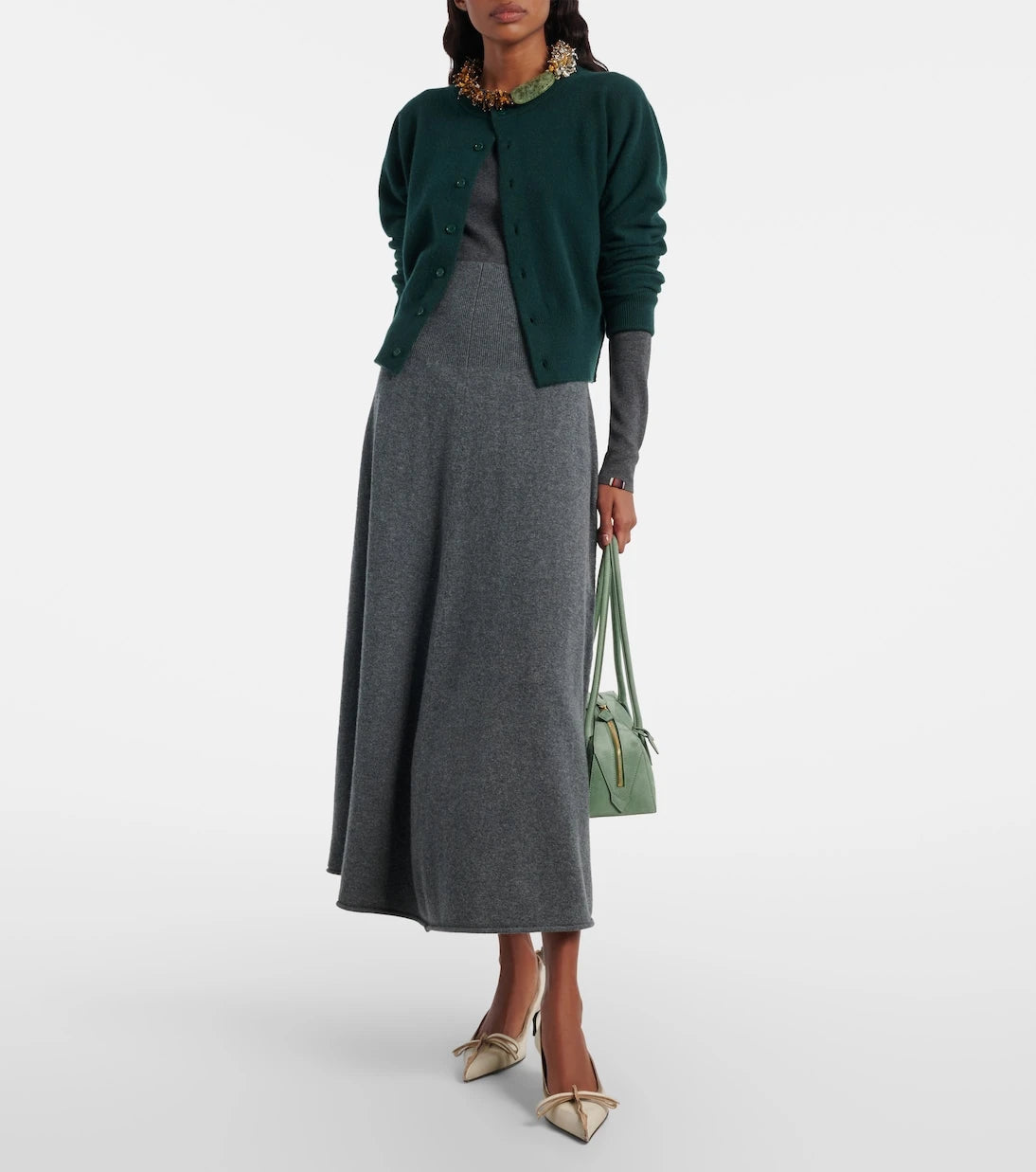 Extreme Cashmere - N°388 تنورة ماكسي من مزيج الكشمير Easy