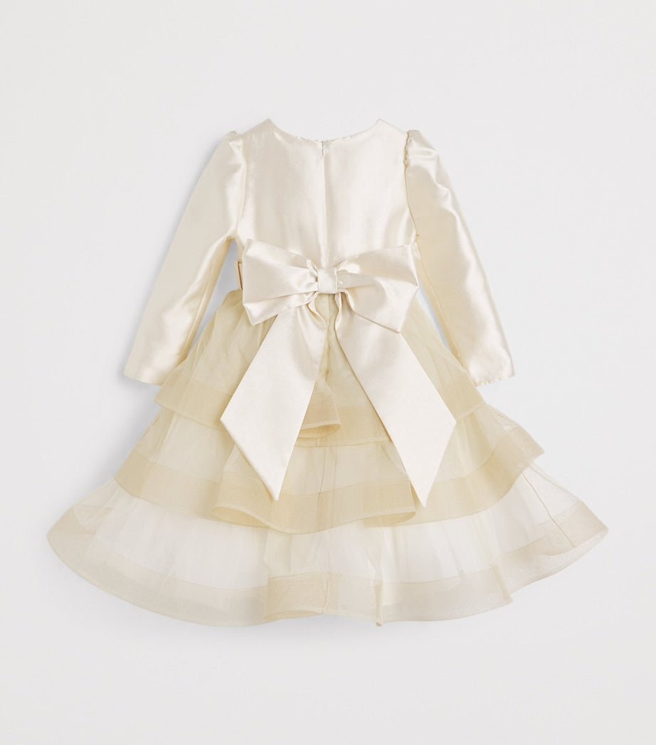 Gold Tulle Layered Dress (2-14 Years)