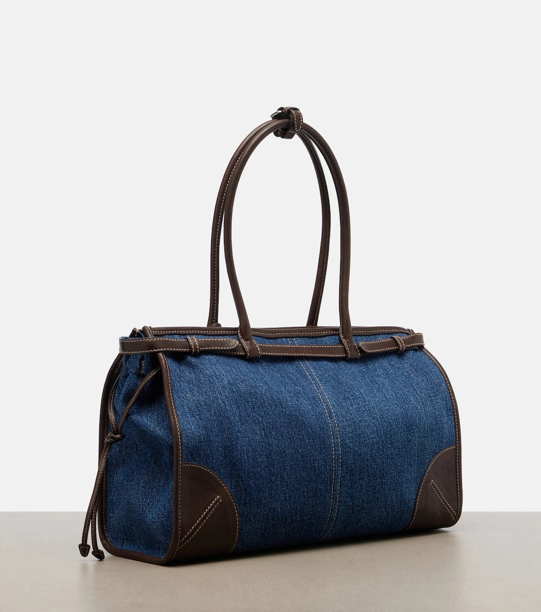 Prada - Prada Bonnie Large denim shoulder bag