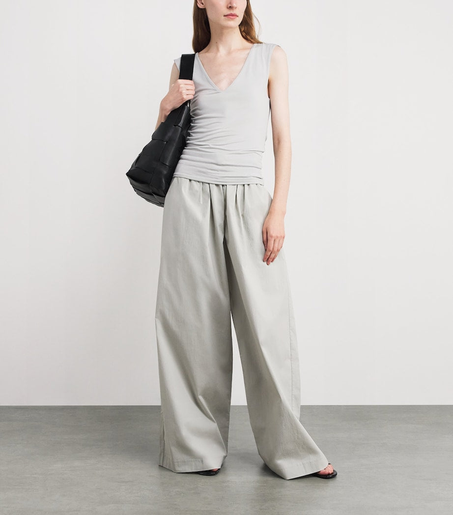 St. Agni Silver 90s V-Neck Top