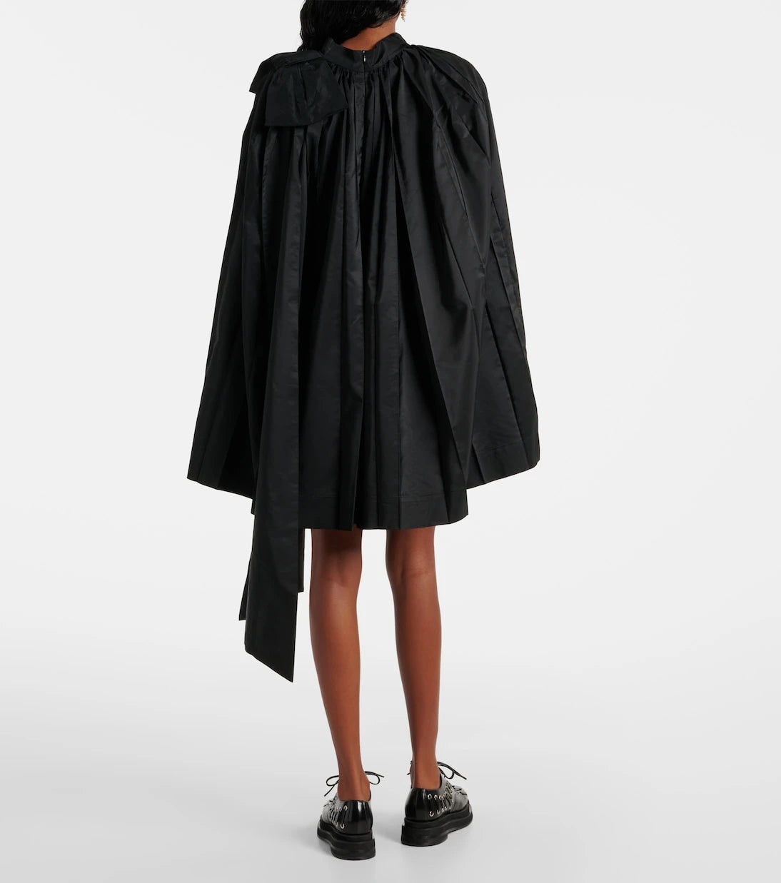 Simone Rocha - Caped pleated taffeta minidress