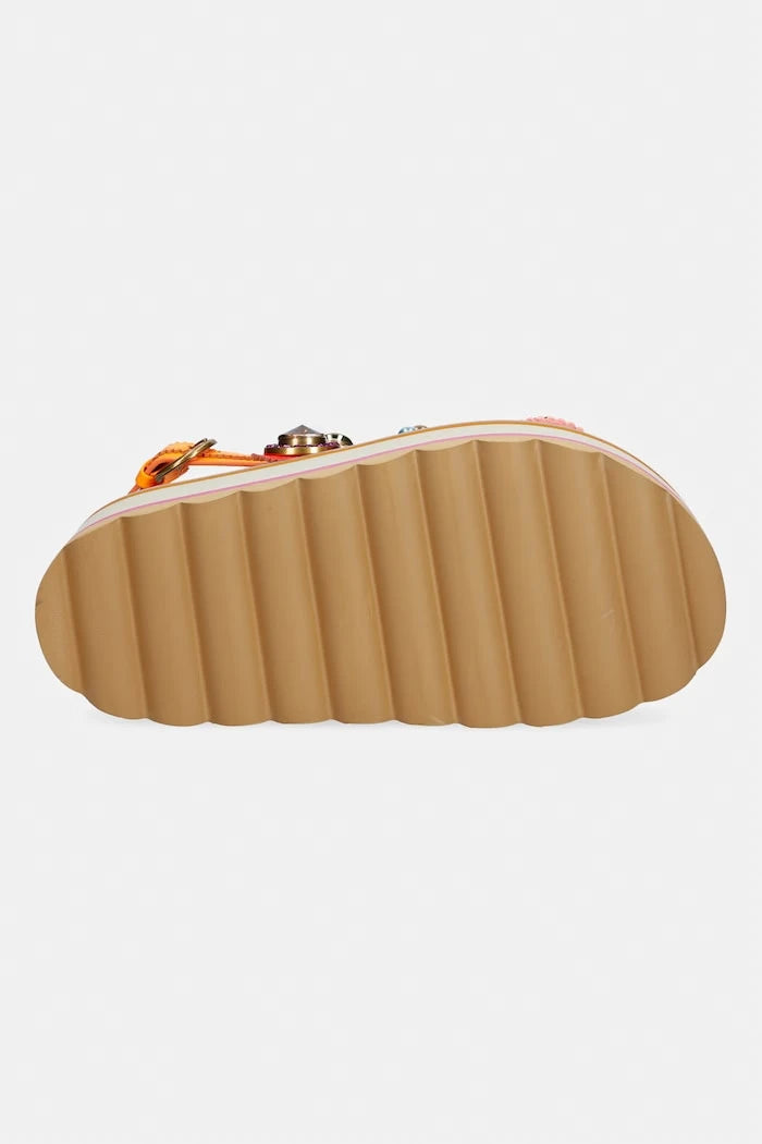 Kurt Geiger London Octavia Sling Flatform Kadın Deri Platform Sandalet