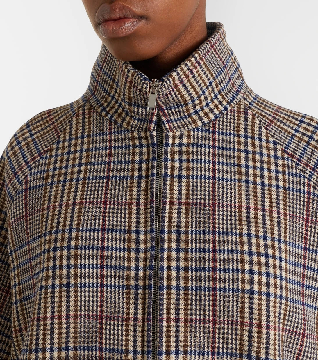 The Frankie Shop - Baxter checked wool-blend blouson jacket
