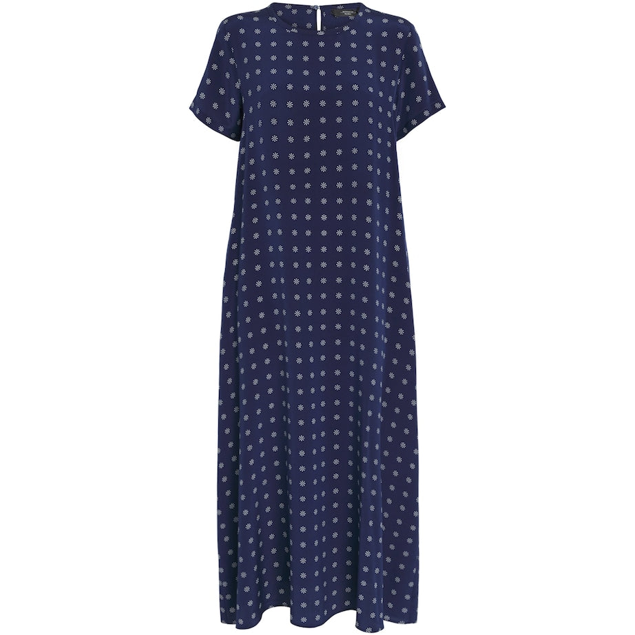 Weekend Max Mara Blue Silk Printed Maxi Dress