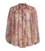 Etro Multi Sheer-Silk Paisley Blouse