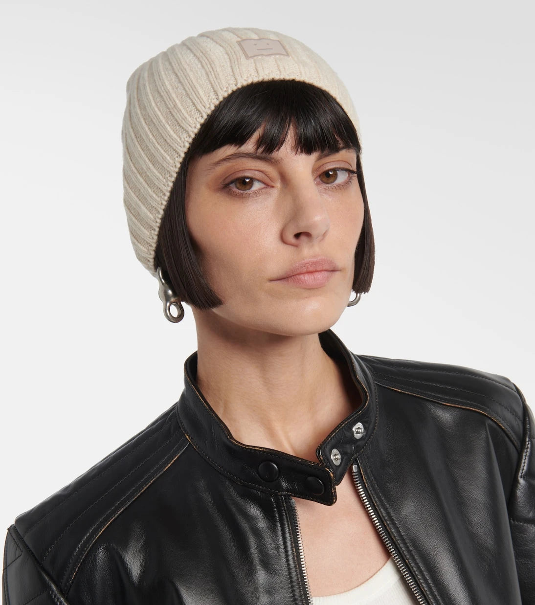 Acne Studios - Face ribbed-knit wool beanie