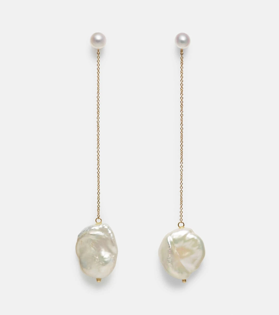 Mateo - 14kt gold drop earrings with pearls