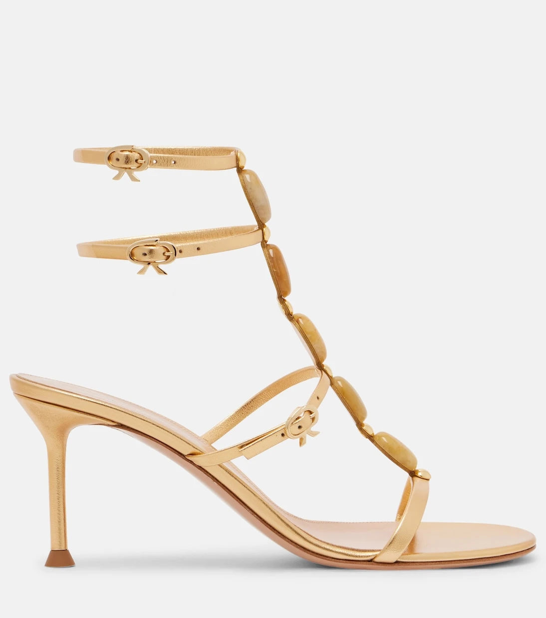 Gianvito Rossi - Shanti 70 embellished leather sandals