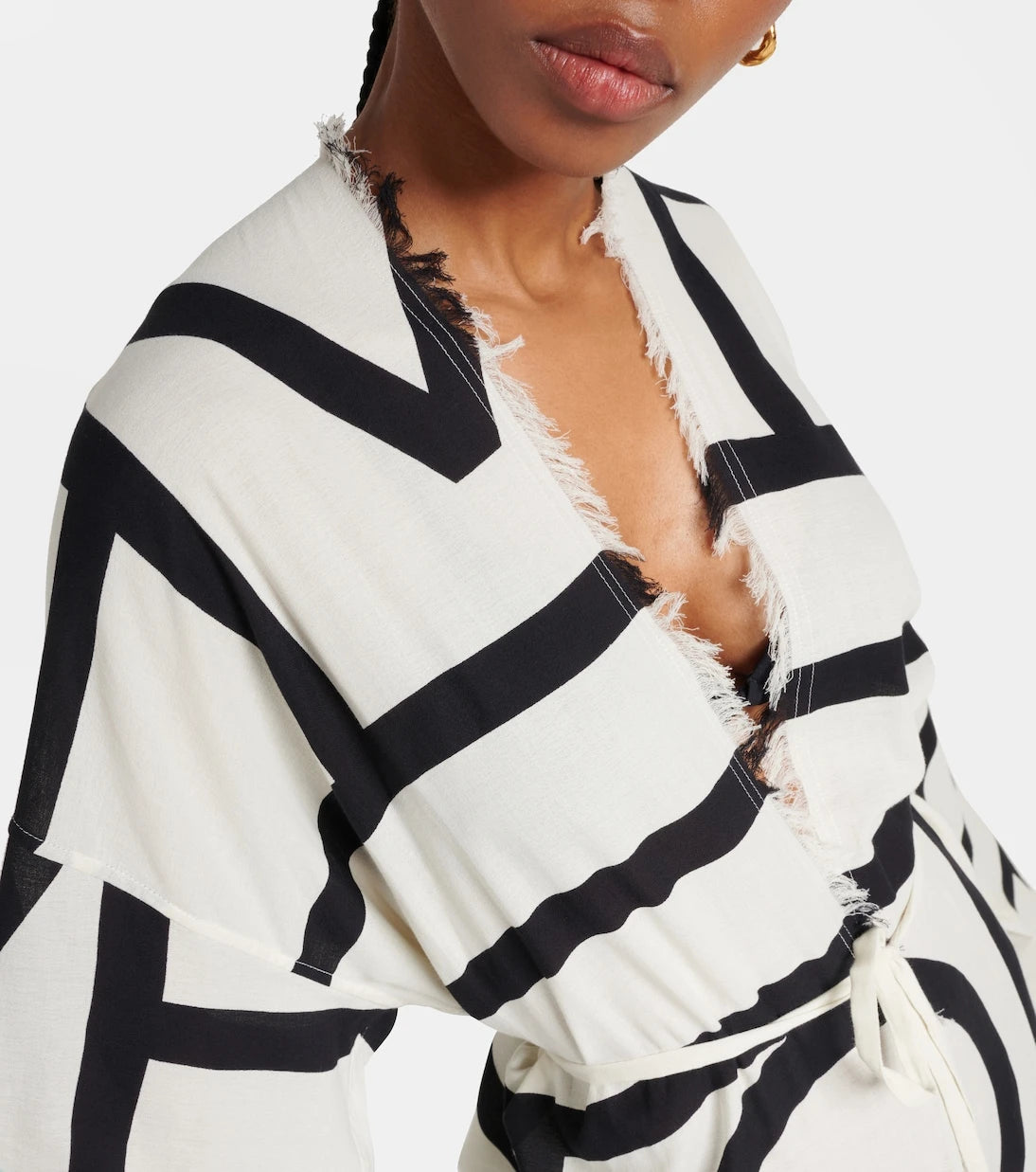 Toteme - Monogram cotton wrap dress