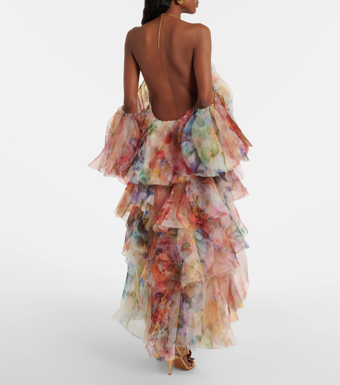 Zimmermann - Luna floral ruffled midi dress